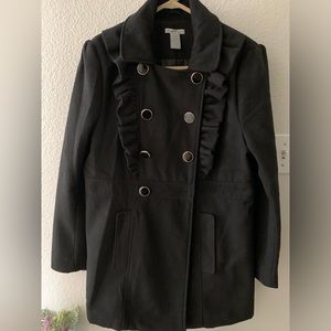 Charlotte Russe Black Pea coat- XL